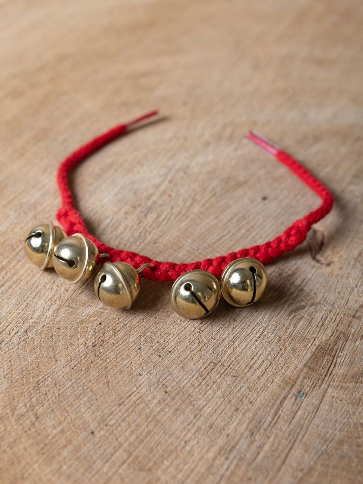 Bracelet à grelots rouge