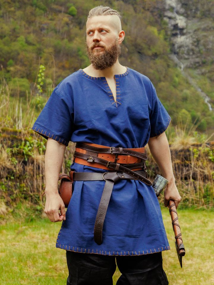 Tunique viking Theobald en bleu M