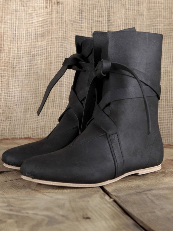 Bottines viking en cuir noir 40