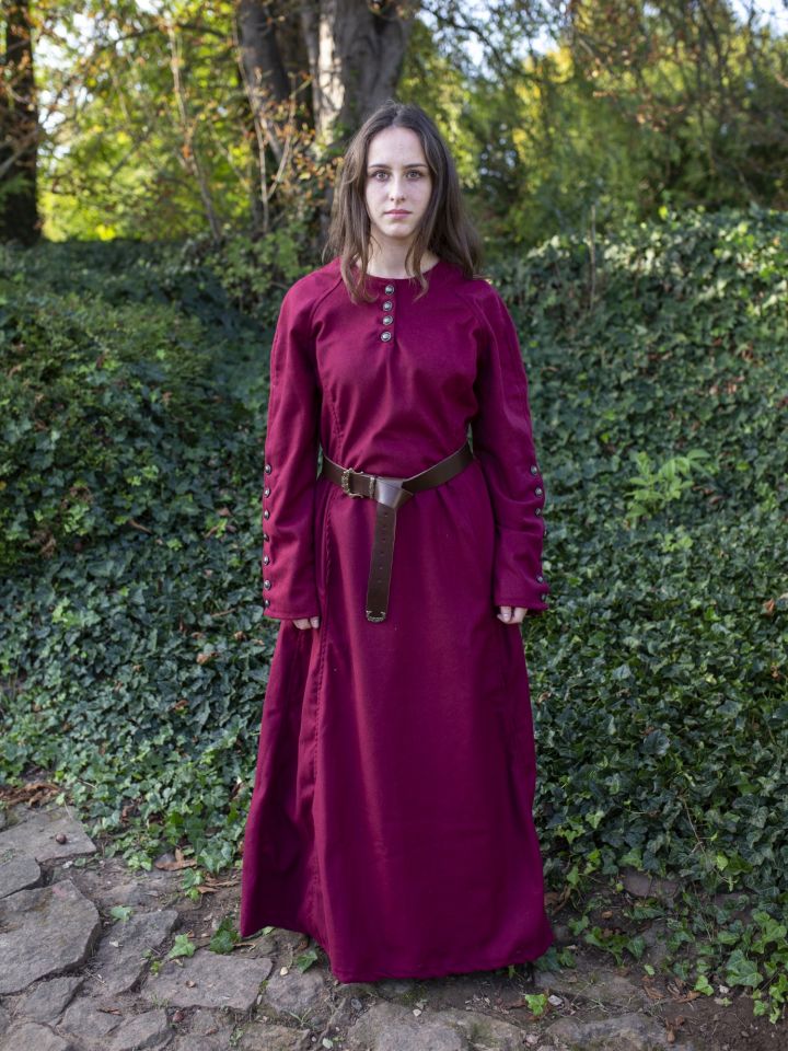 Robe Jovina, lie de vin S | La boutique médiévale