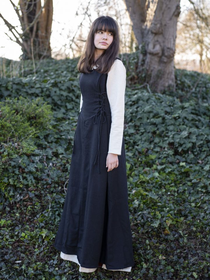 Robe à bretelles sans manches Uma noire