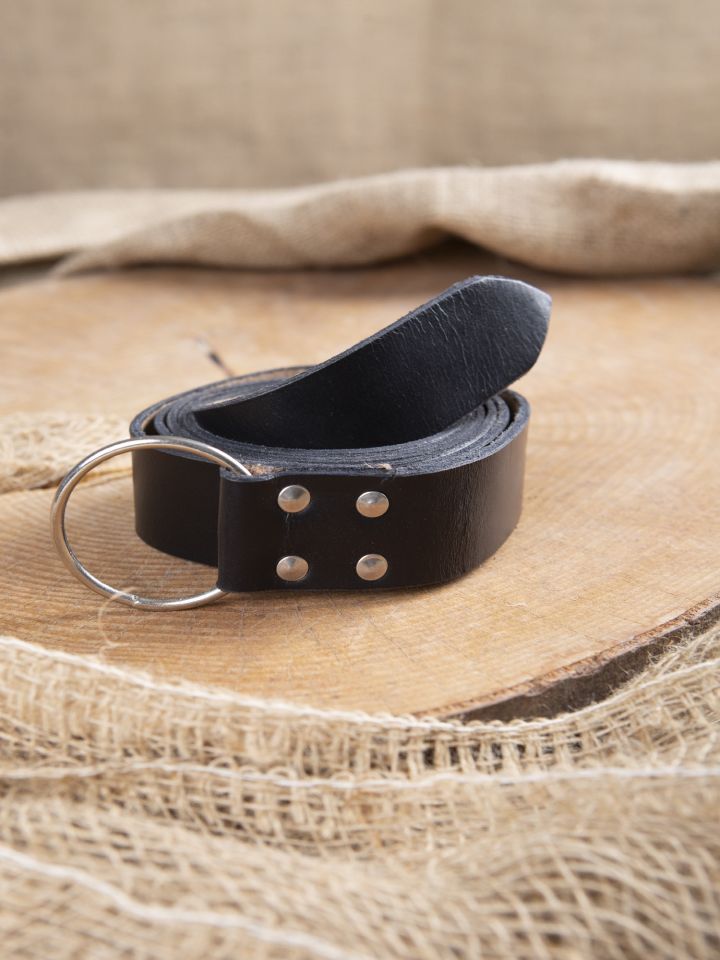 Ceinture médiévale en cuir noir