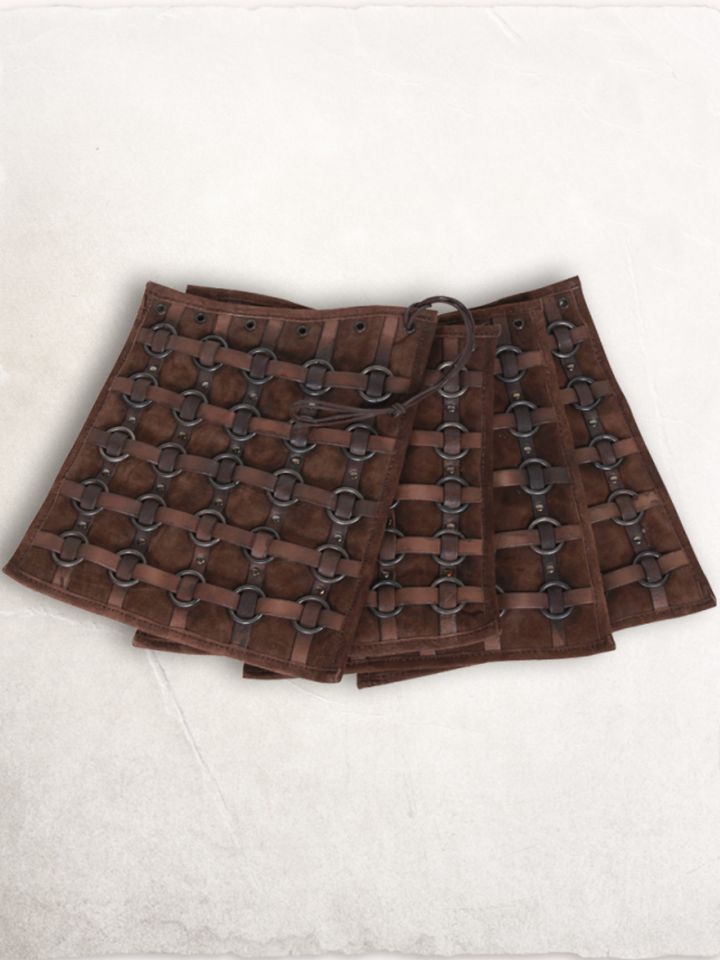 Tassettes en cuir tressé marron M/L