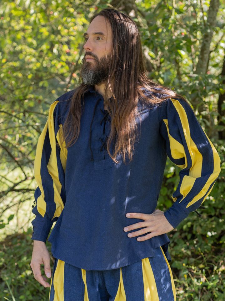 Chemise Lansquenet Titurel jaune et blanche L/XL