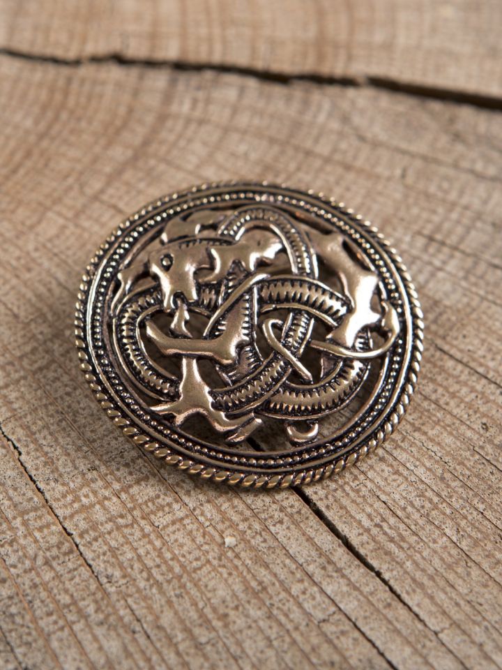 Broche viking dragon cracheur de feu