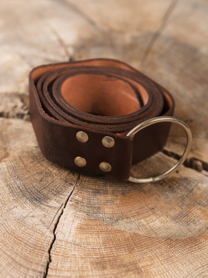 Ceinture médiévale en cuir marron