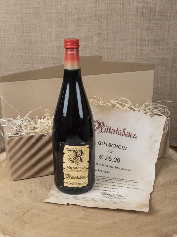 Une bouteille d'hypocras + un bon d'achat de 25 ¤