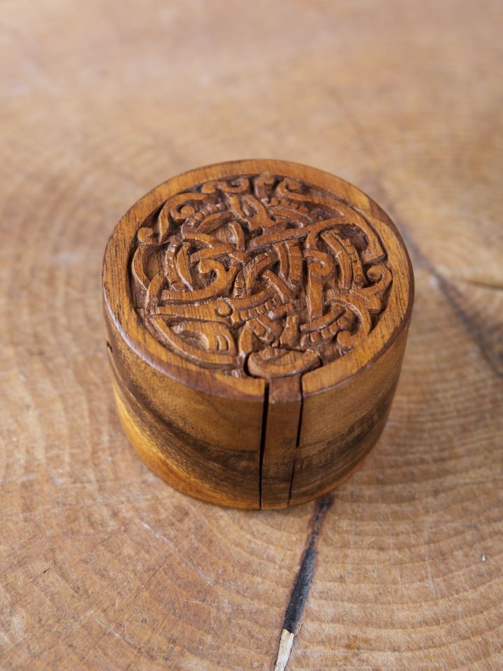 Boîte en bois motif serpent Midgard