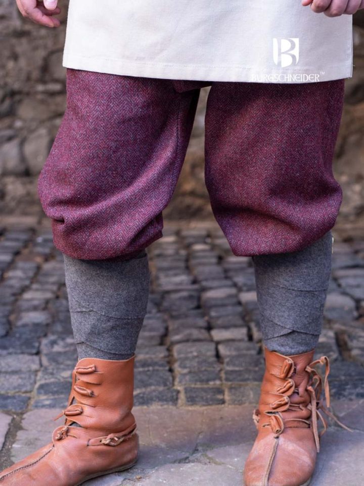 Culottes Ivar chinées bordeaux-gris