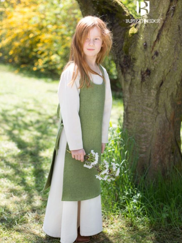 Ensemble robe enfant Ylvi vert anis 104