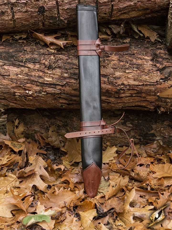 Fourreau en cuir pour épée LARP grand format | marron