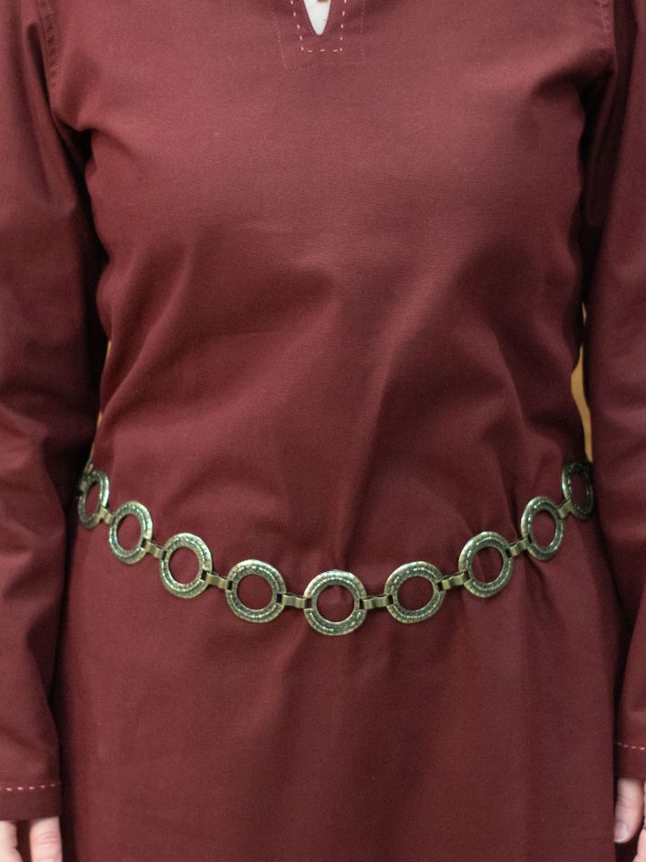 Ceinture chaîne avec anneaux laiton ancien