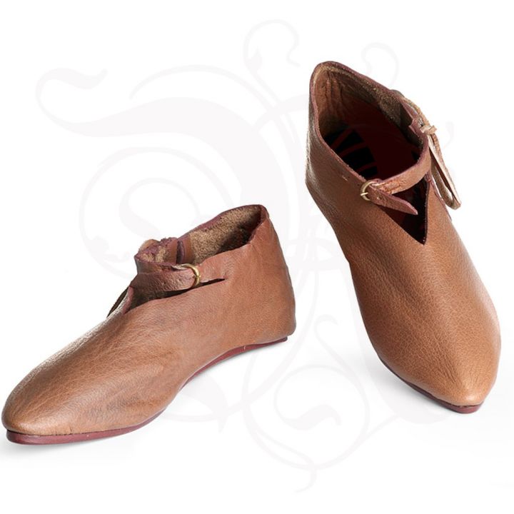 Chaussures basses à boucle, marron