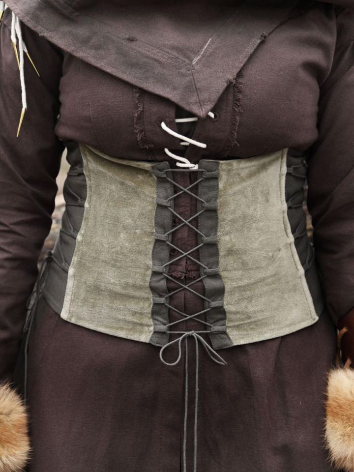 Corset Anik en velours vert S