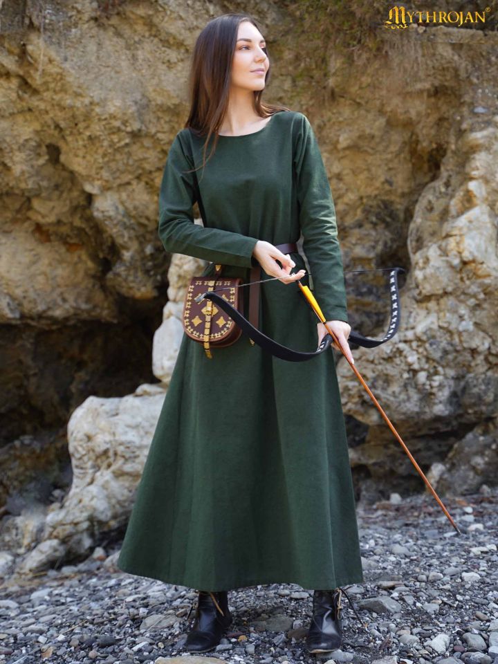 Robe médiévale "Athena" verte