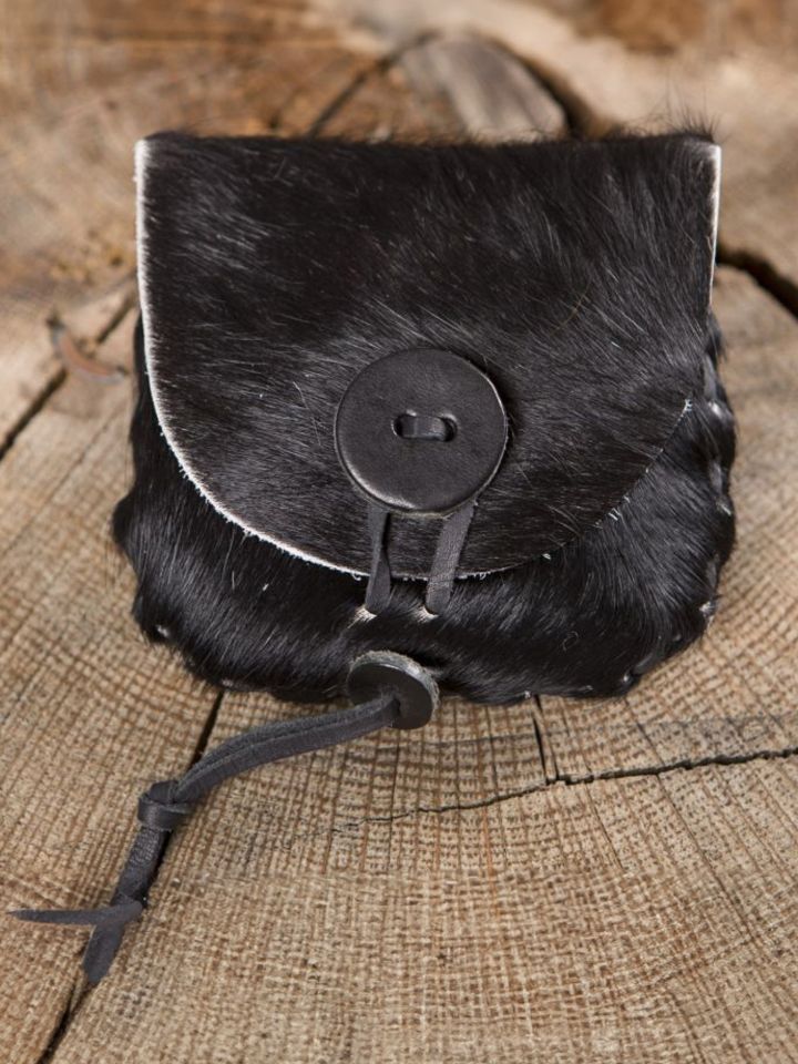 Petit sac en peau de vache, noir