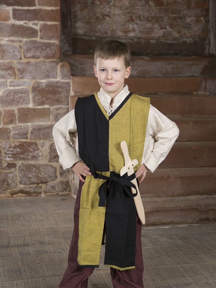 Tabard bicolore Norman pour enfant, jaune et noir