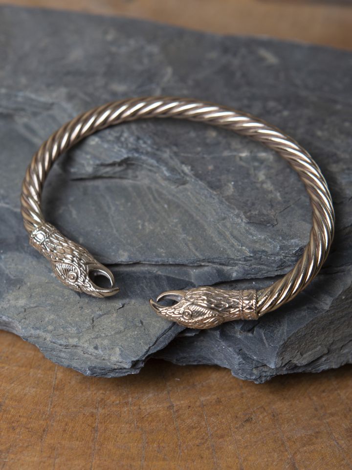 Bracelet jonc Corbeaux, en bronze