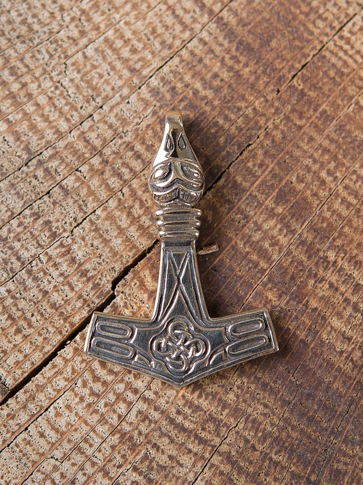 Pendentif Thor tête d'aigle bronze