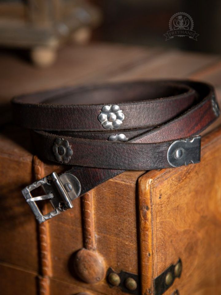 Ceinture en cuir Wolfram, marron foncé