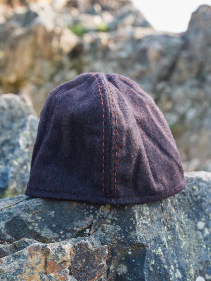 Bonnet viking Sjarden en laine, marron XXL/XXXL  62-64