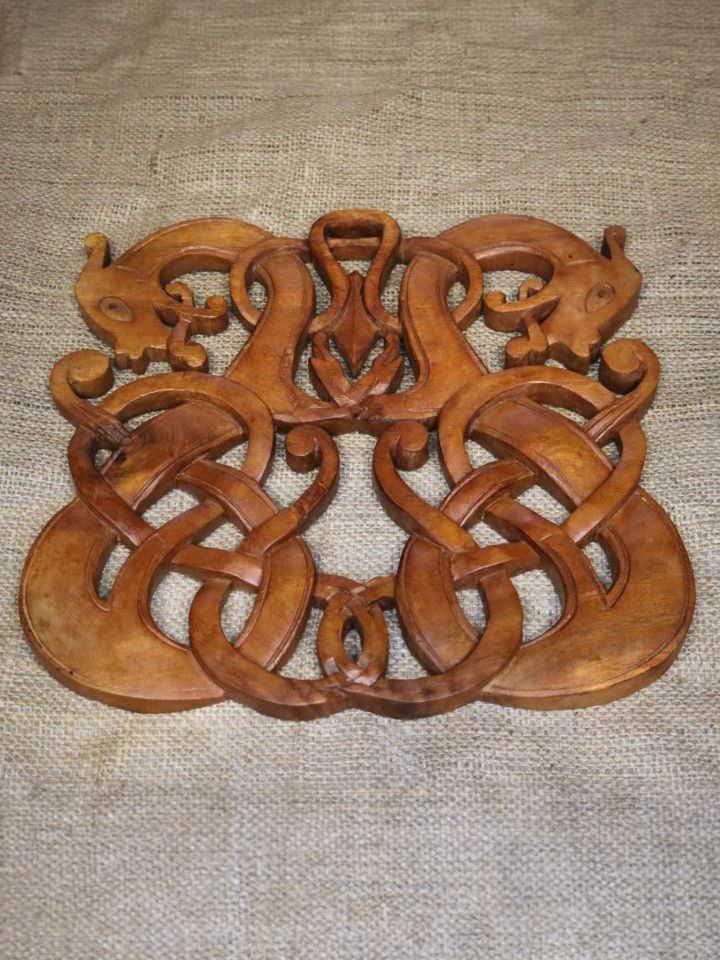 Décoration murale en bois, motif dragon