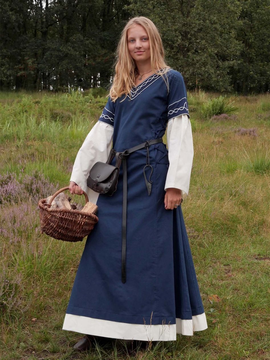 Robe Agatha bleue La boutique medievale