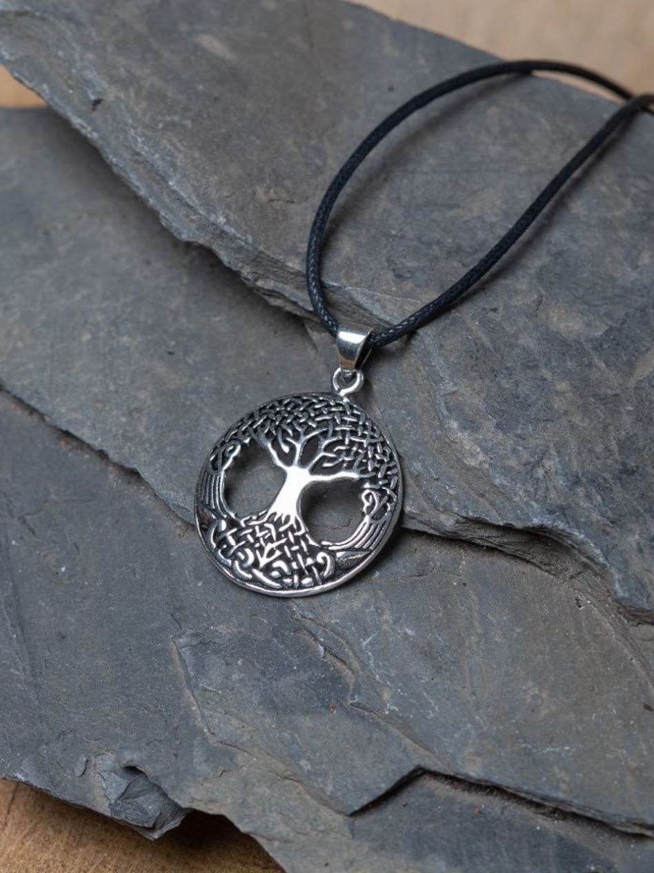 Pendentif Médaillon Arbre de Vie Celtique - Argent 925 Unisexe