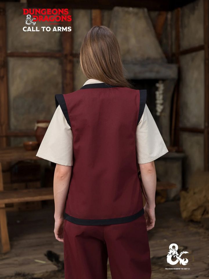 Chemise de moine bordeaux-noire L 2