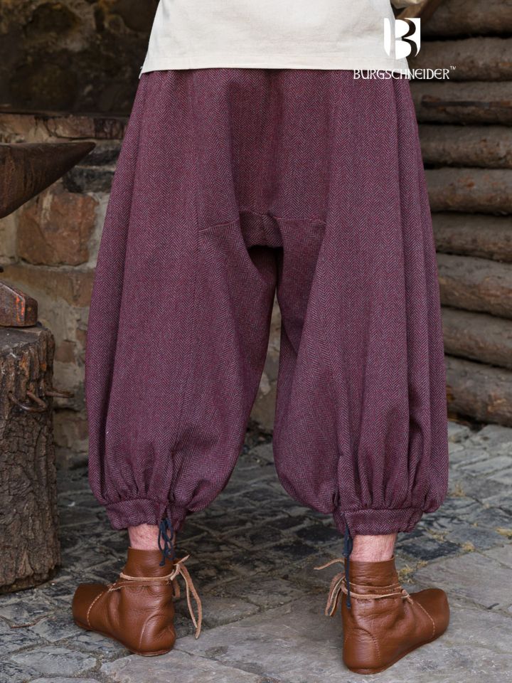 Pantalon Rus Borys chiné bordeaux/gris 2