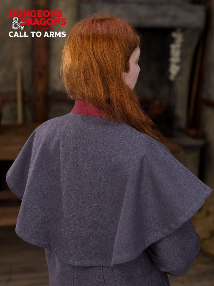 Capelet de démoniste gris et rouge 2