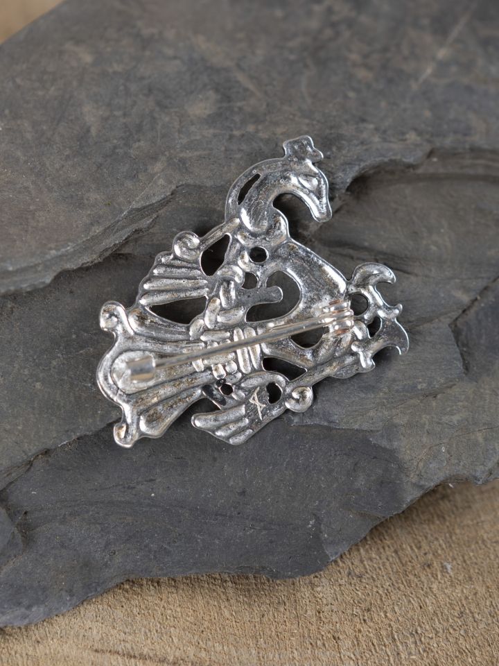 Fibule Paon couleur argent 2