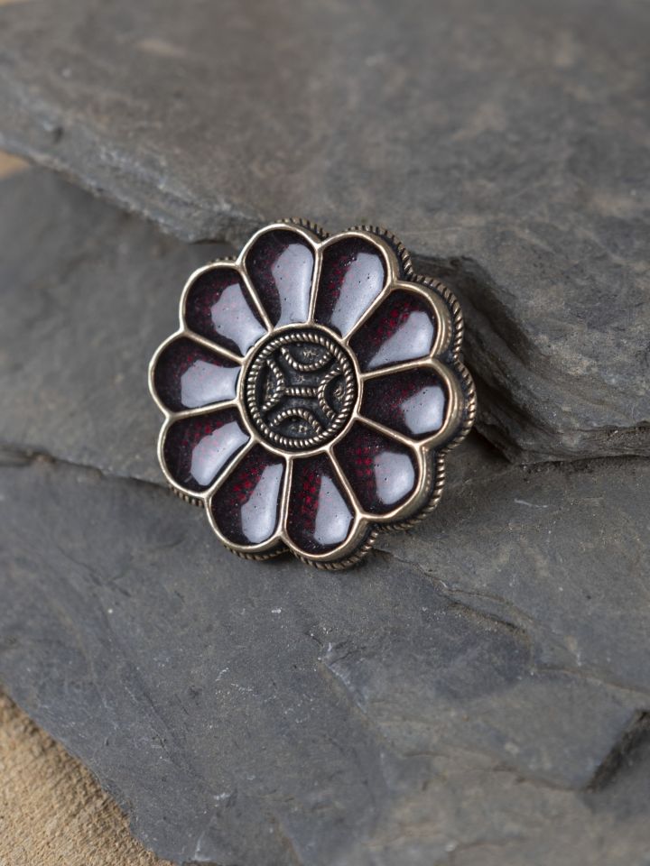 Broche fleur couleur bronze 2