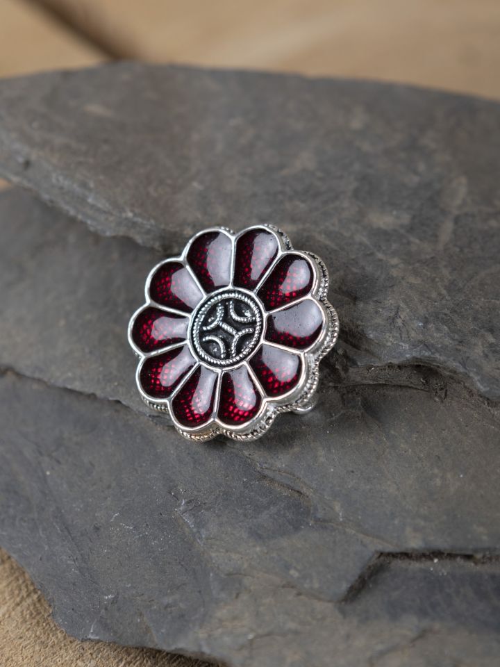 Broche fleur couleur argent 2