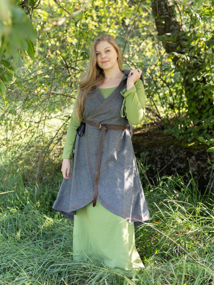Robe portefeuille Dala en feutre gris 2