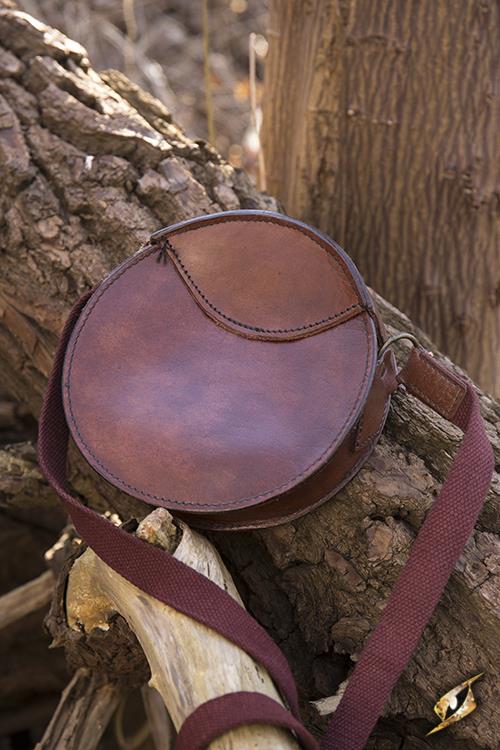 Sac rond cuir marron on sale