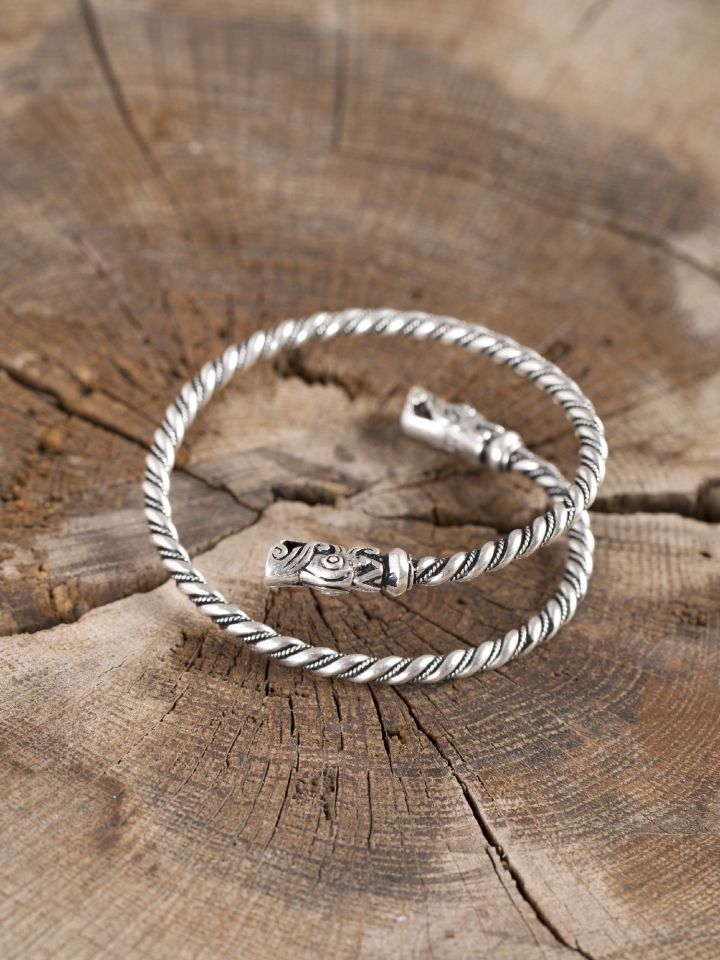 Bracelet viking spirale argenté 2