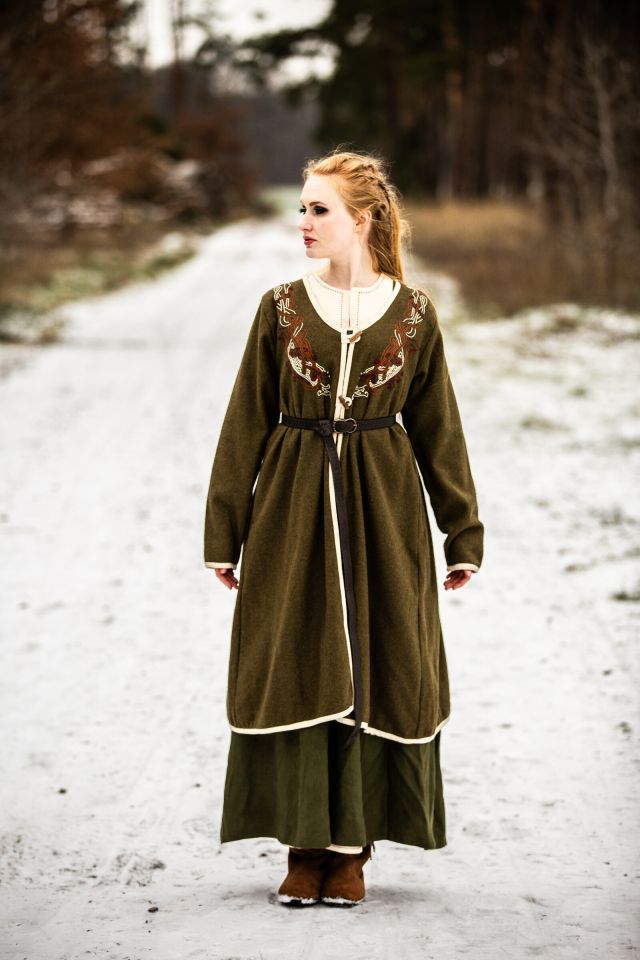 Manteau Viking Birka Skadi Olive 2