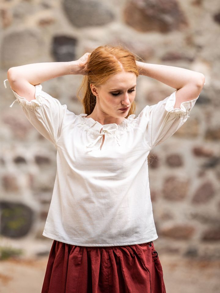 Blouse à manches courtes blanc-écru XL 2
