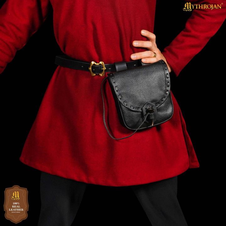 Sac de ceinture avec fermeture en corne, noir 2
