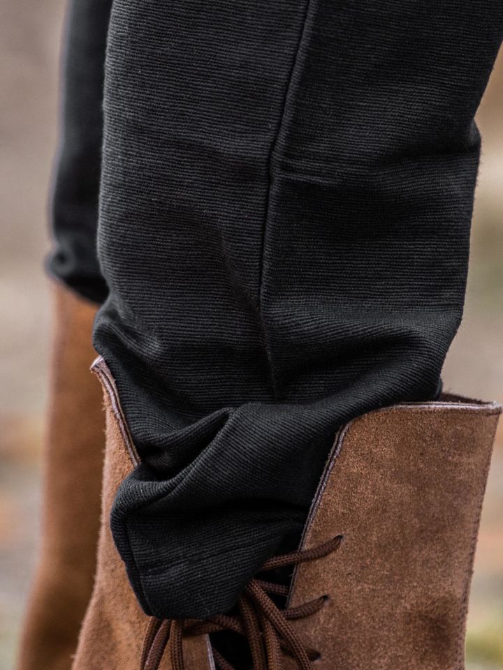 Pantalon médiéval de coton brut, noir S 2