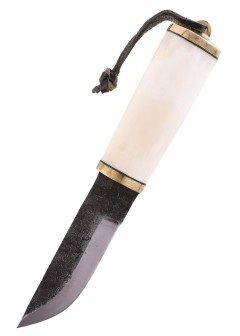 Couteau médiéval avec manche ne os et laiton 2