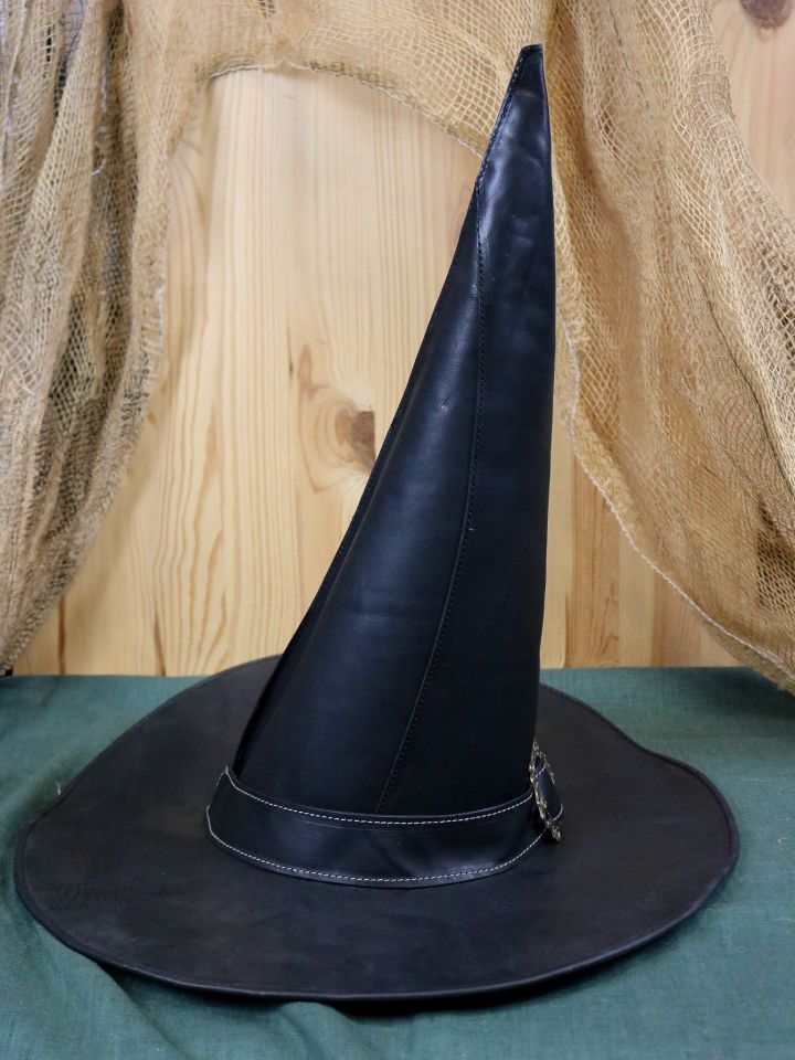 Chapeau de magicien en cuir noir 2
