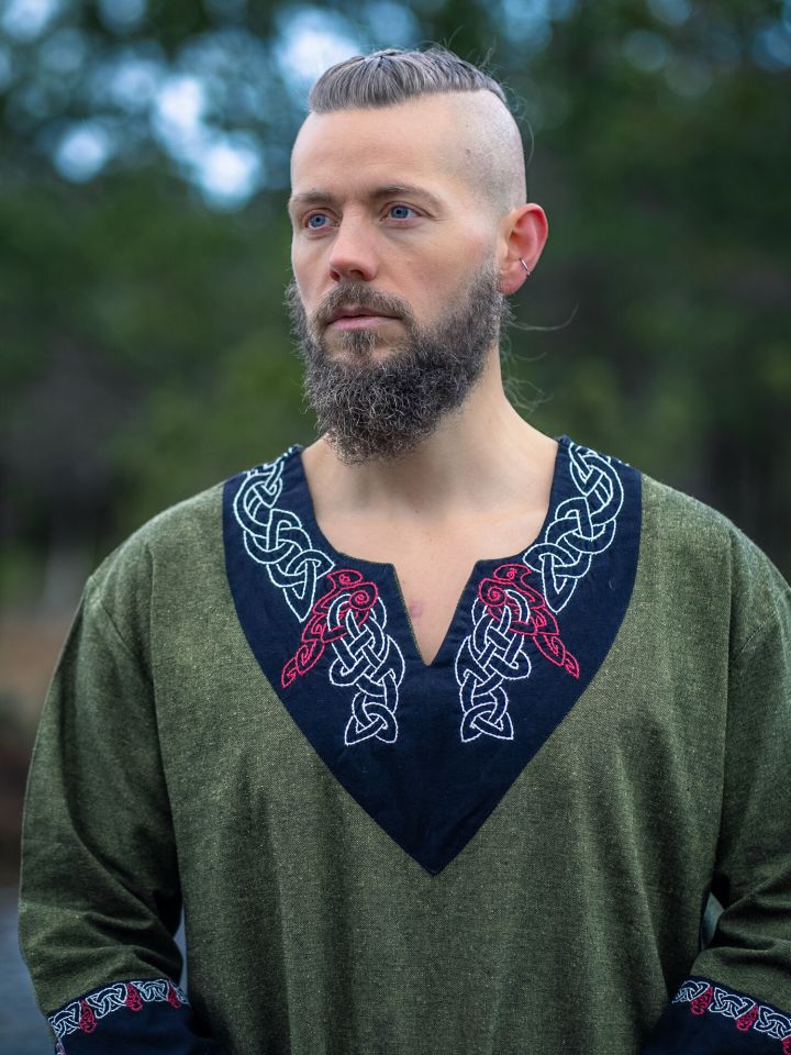 Tunique Viking Freydis Olive Unisexe 2