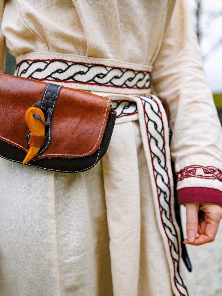 Ceinture en tissu brodé Elina en blanc-écru 2