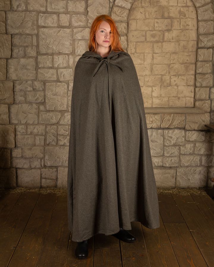 Cape Harun couleur olive en laine 2