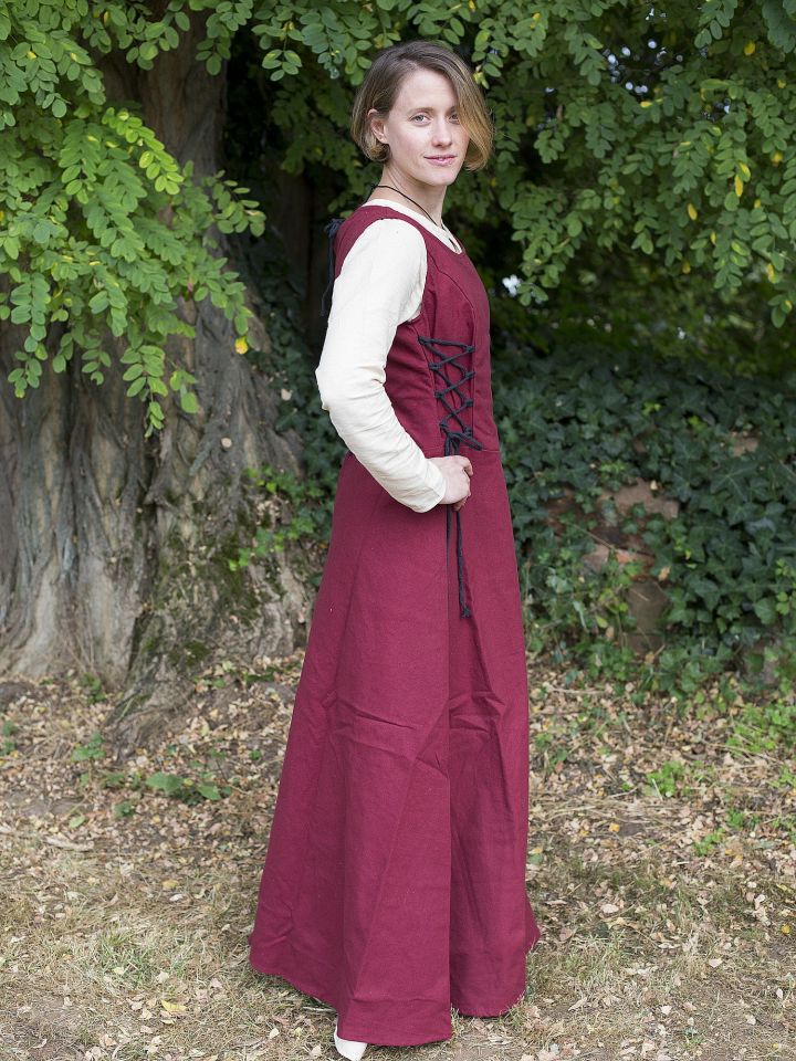 Robe à bretelles sans manches Uma rouge 2