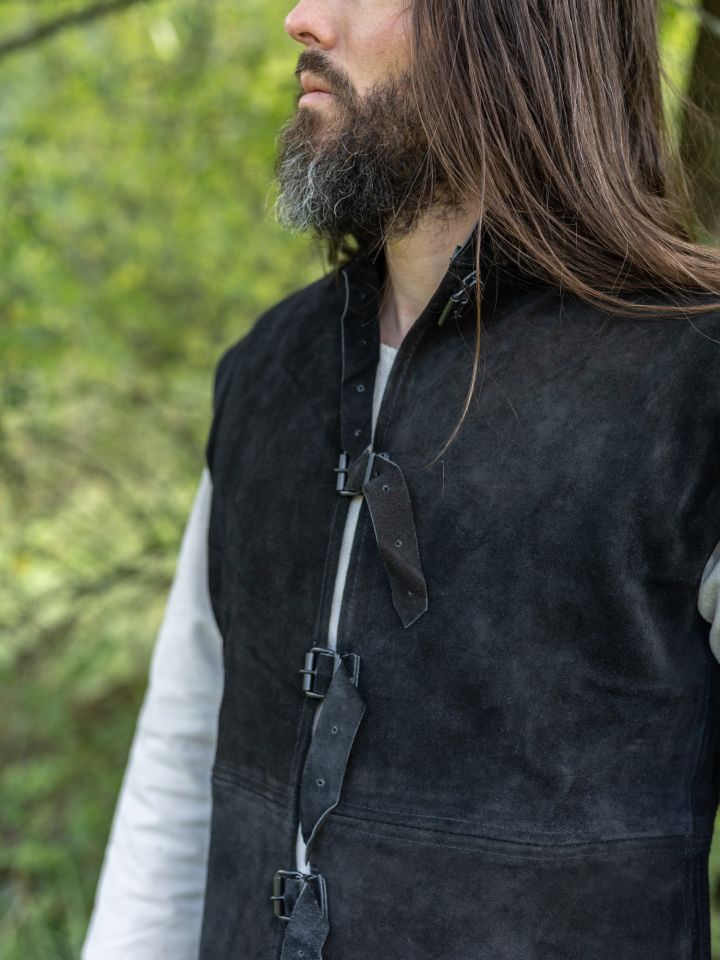 Gilet en cuir chamoisé XL 2