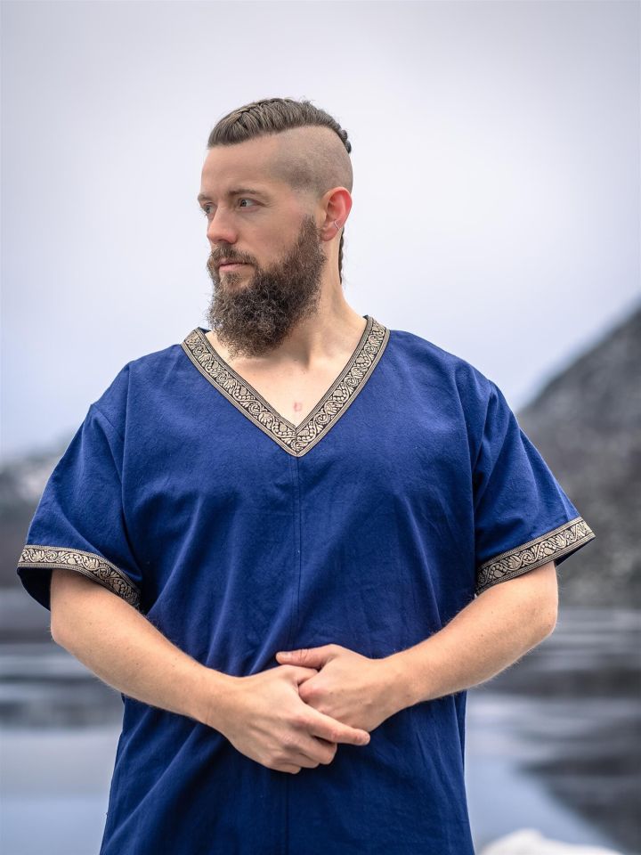 Tunique Viking Loki  manches courtes, Bleue- 4XL 2