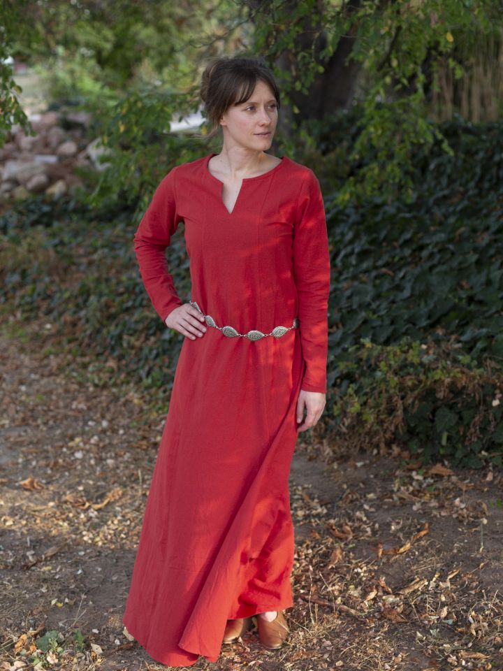 Robe médiévale simple, rouge 2